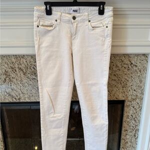 PAIGE White Skinny Jeans Classic Fit